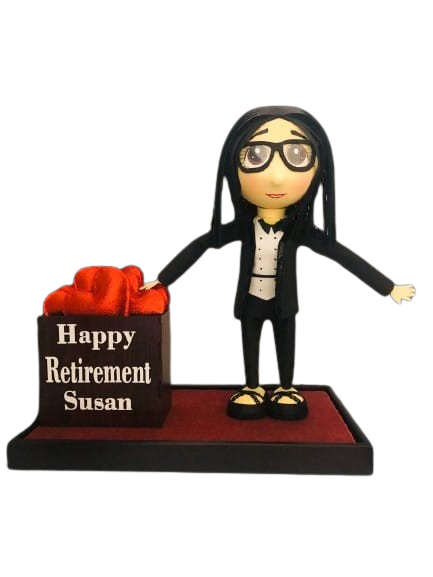 Personalized Retirement Keepsake Gift for Her — Custom Figurine