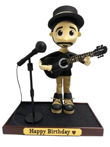 Personalized Birthday Musician Keepsake Gift for Him – Custom Guitar Singer Figurine